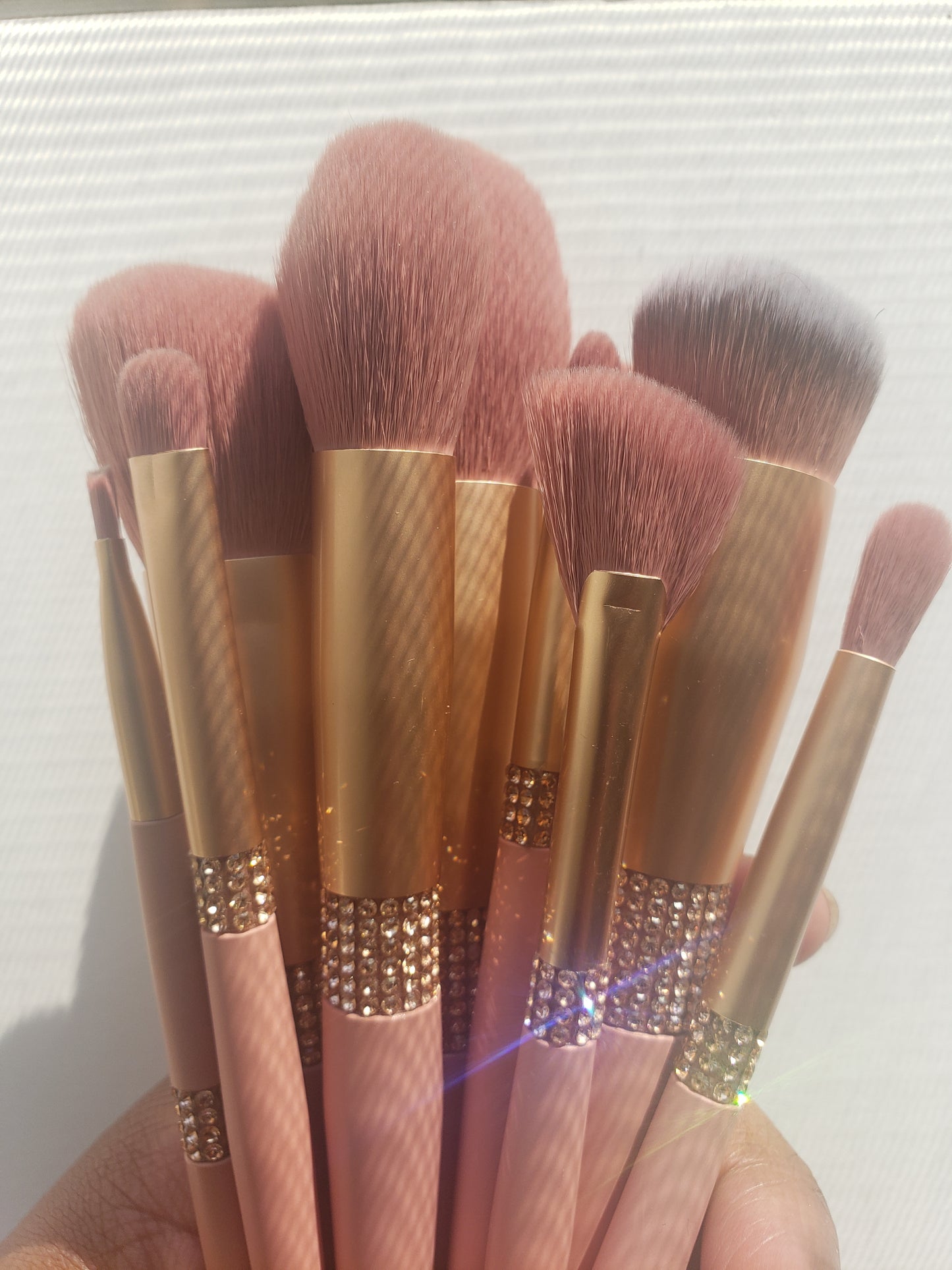 Pink Bling Makeup Brush Set